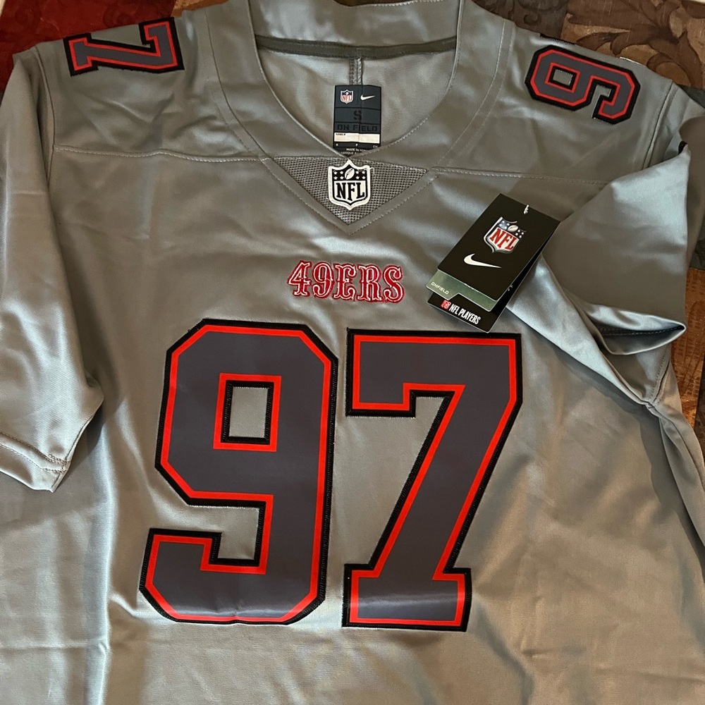 San Francisco 49ers Nick Bosa Gray Jersey Atmosphere Fashion Game